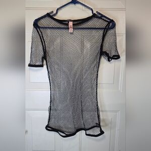 NWT‎ Victoria Secret Mesh Cover Up Black Size M/L